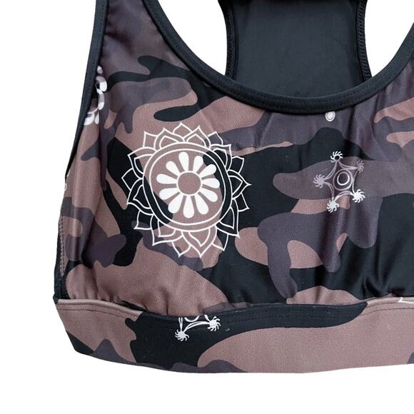 NWT Koral Bermuda Energy Sports Bra Green Camo Mesh Racerback Size XS - Picture 5 of 14